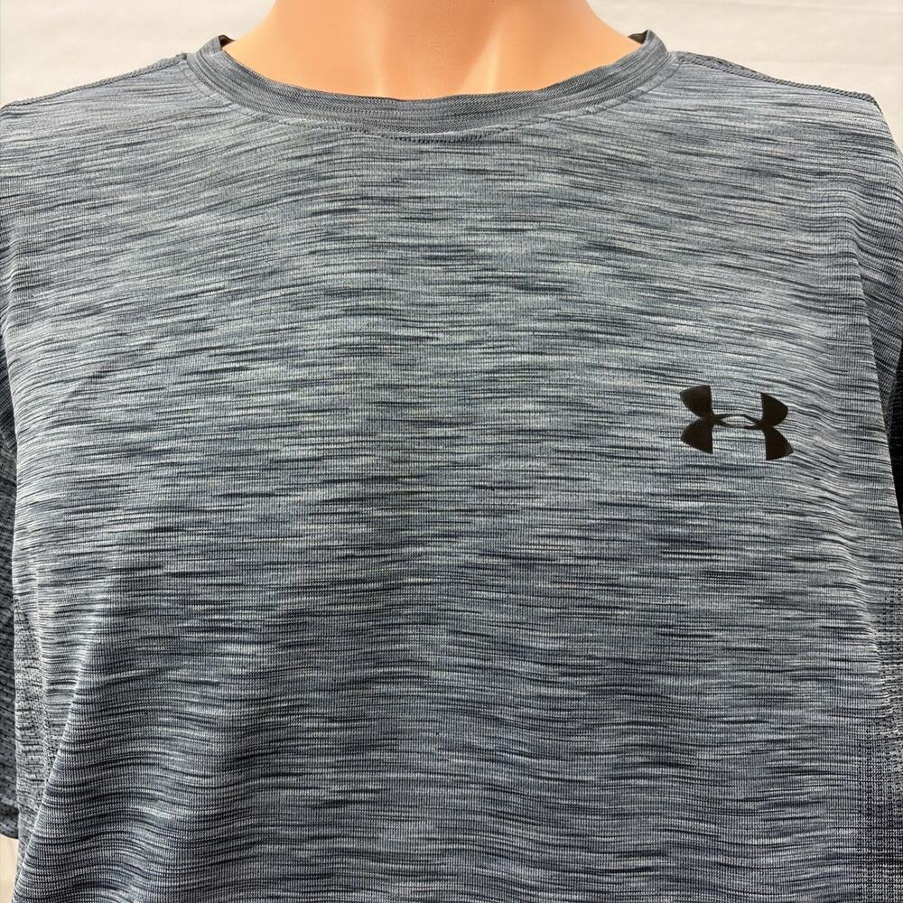 Under Armour Threadborne Shirt Mens 2XL Short Sleeve Gray Athletic Wear